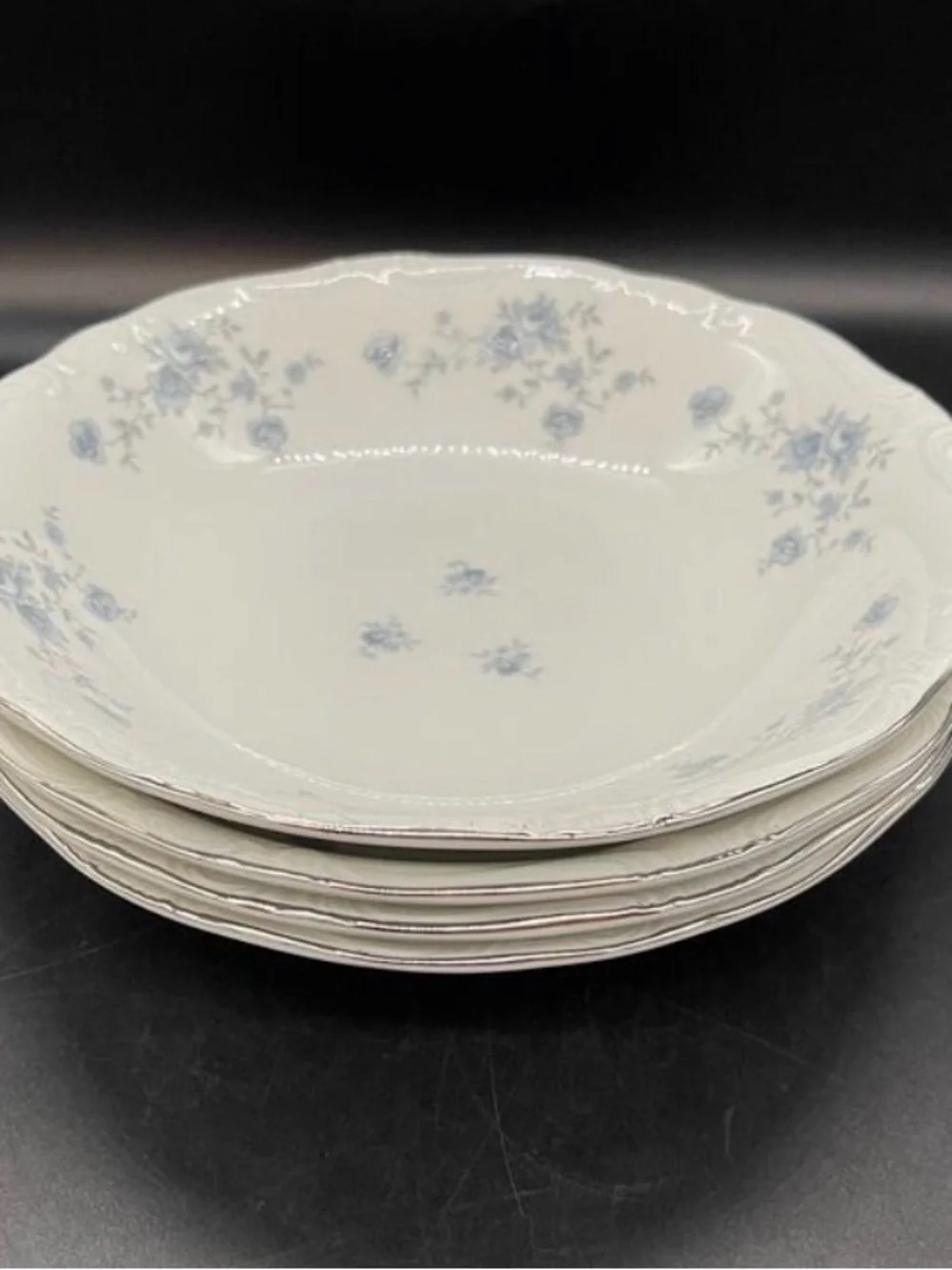 Johann Haviland Blue Garland Set of 4 Soup Bowls 7.5